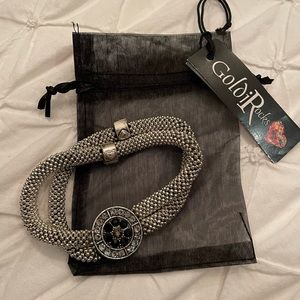 Gorgeous crystal and stainless steel bracelet